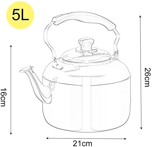 Stove Top Whistling Kettle - 4L 5L 6L 7L 8L
