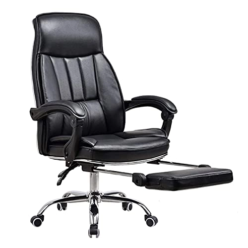 Desk Chair - PU Leather Brown High Back