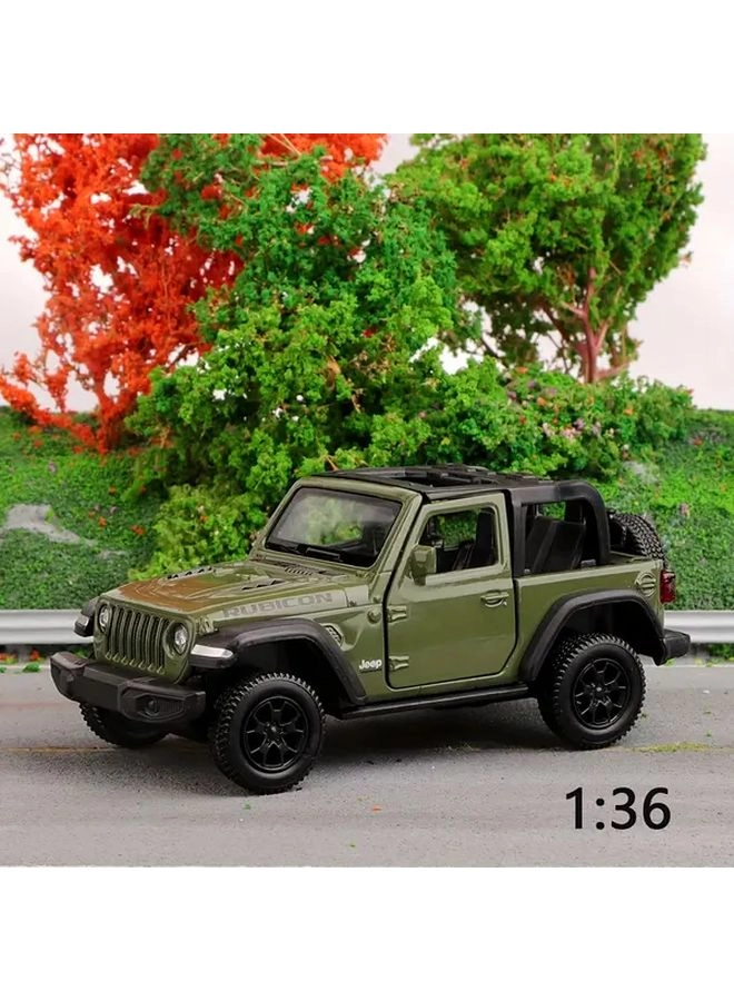 Generic Jeep Wrangler Rally Car Model - 1:36 Alloy Die-Cast