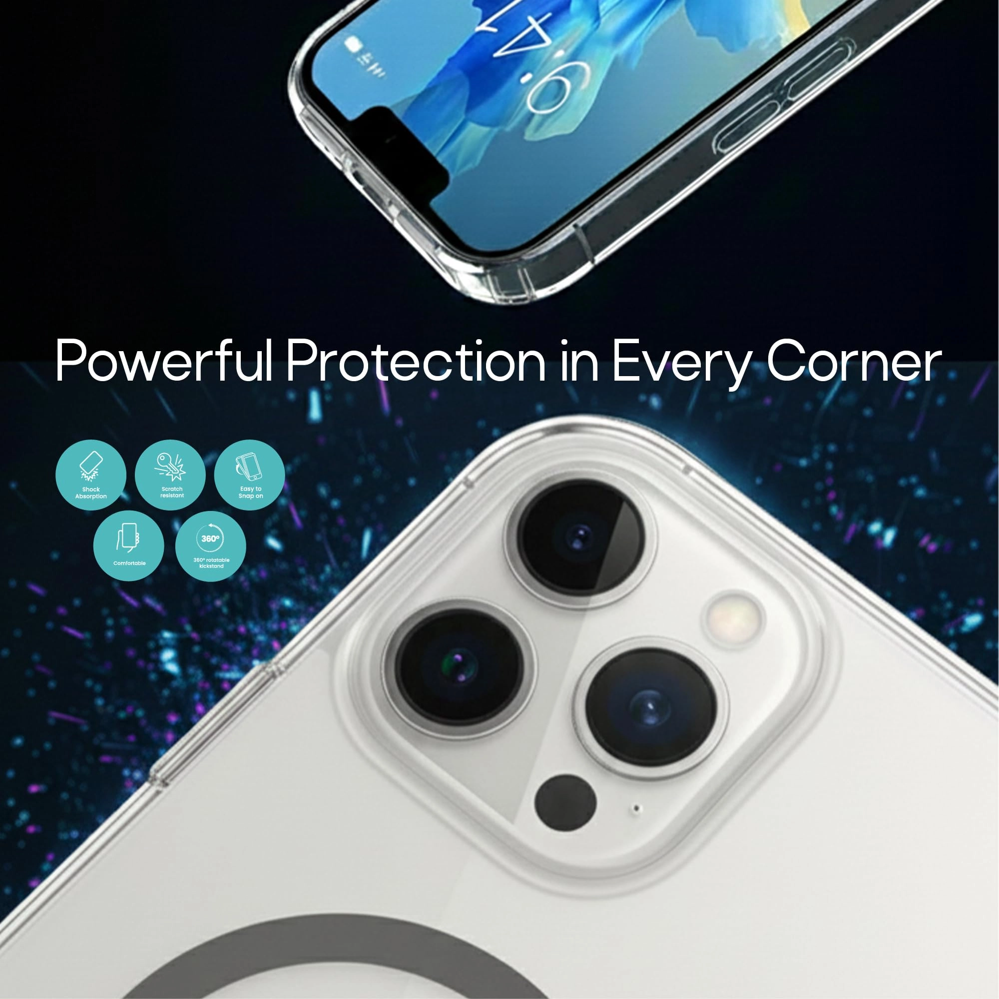 Magnetic Phone Case Protective Cover with MagSafe for iPhone 16 Pro Max