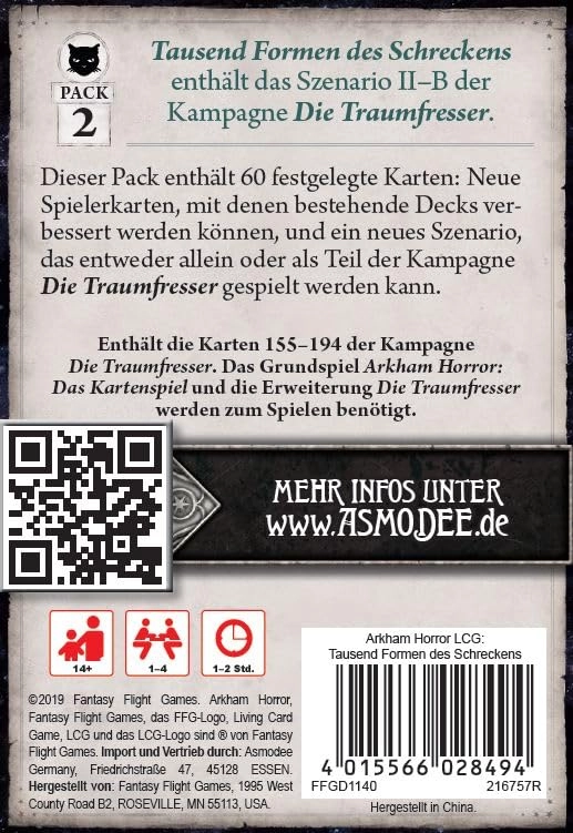 Arkham Horror: LCG: Thousand Forms of Horror - Card Game (German)