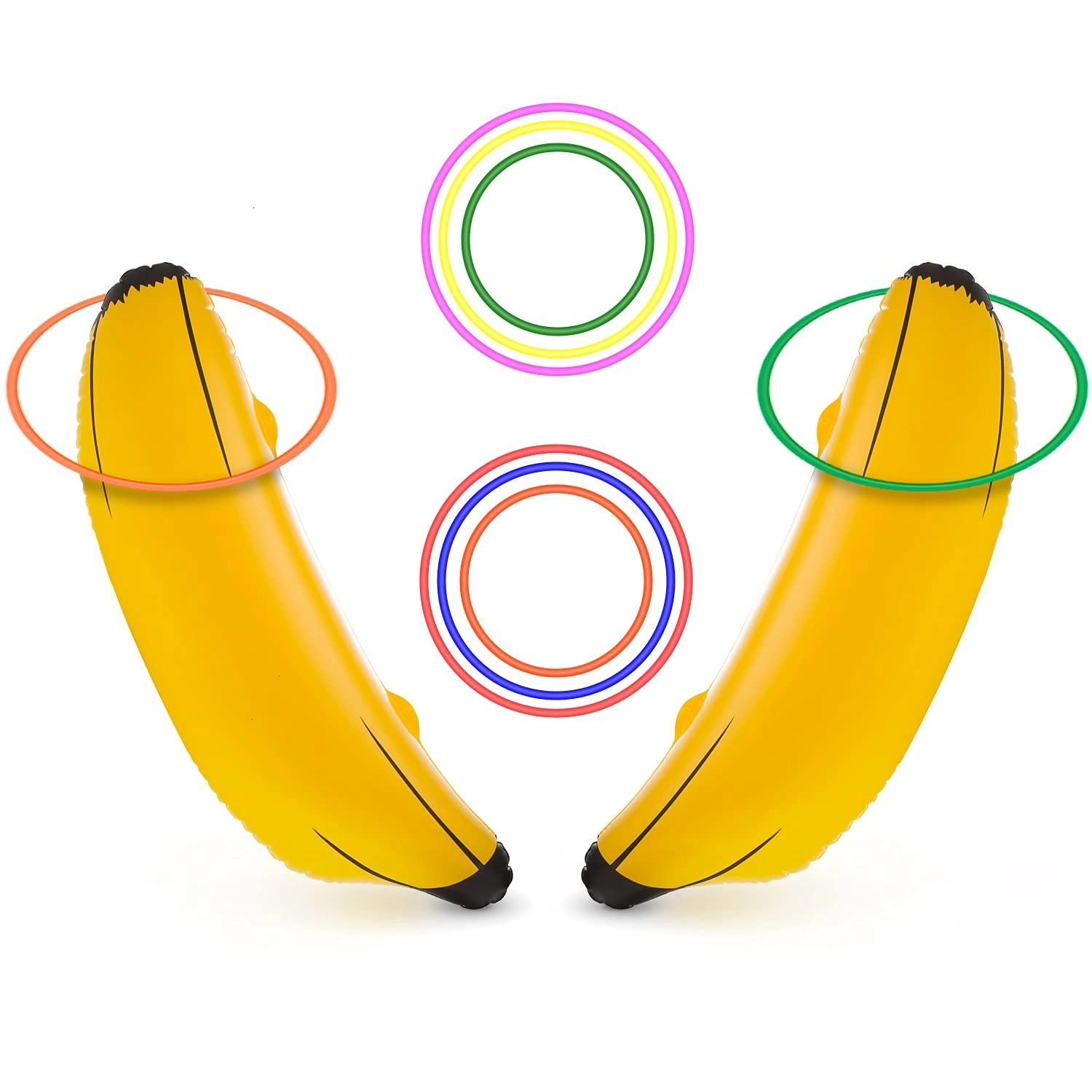 June Fox Inflatable Banana Ring Toss Game - 2 Pieces