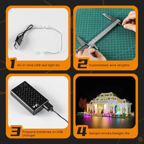 The Botanical Garden - LED Lighting Kit Compatible with Lego 21353