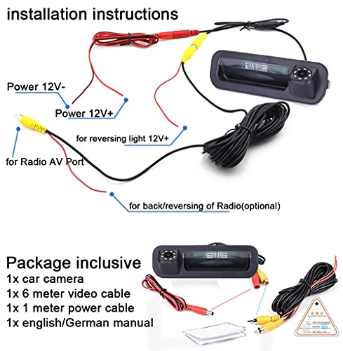 Rear View Camera - 8 LED Night Vision 628 x 586 pixels