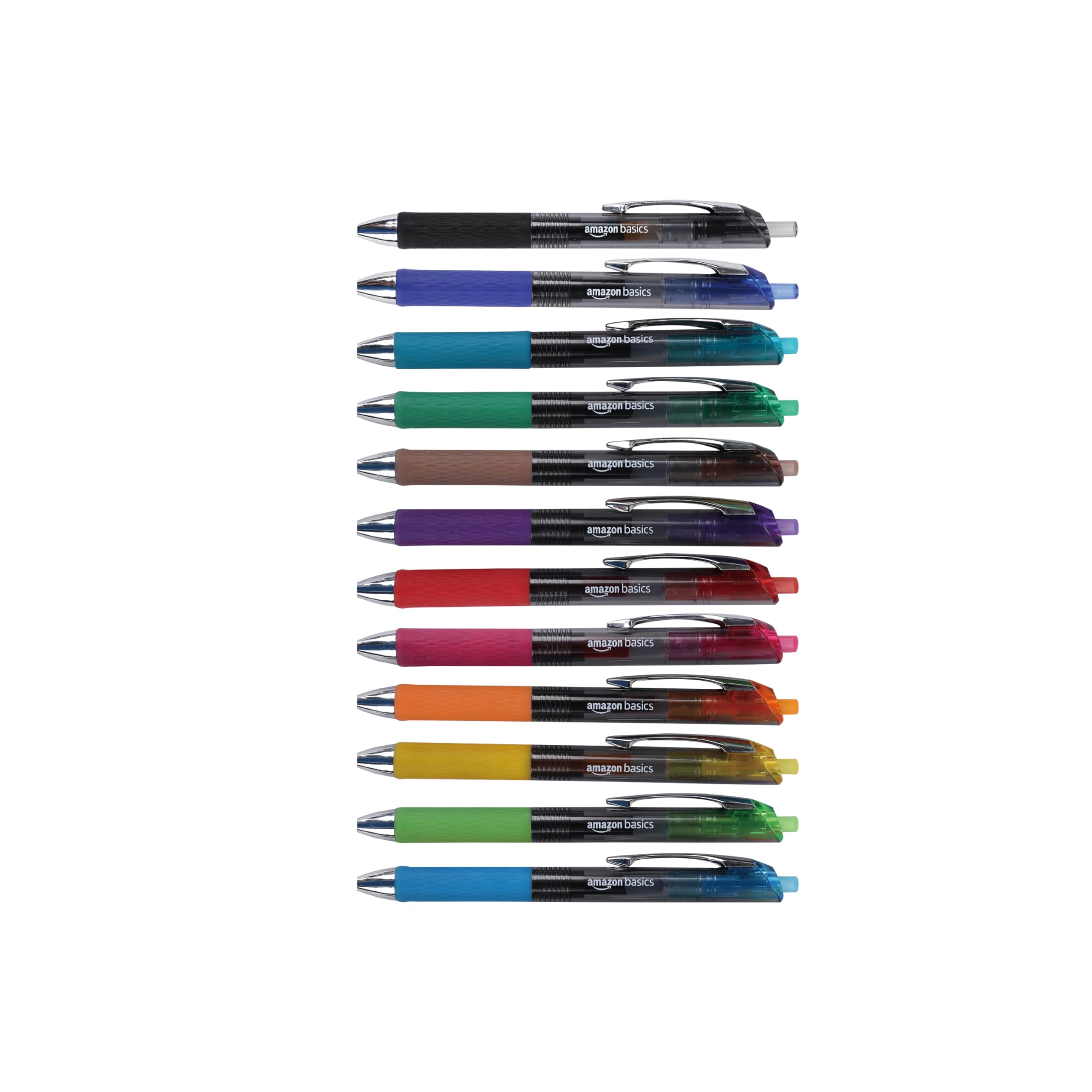 Amazon Retractable Gel Pens - 12-Pack 0.7mm