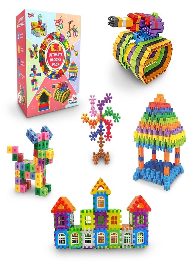 Little Berry 5-in-1 Ultimate Plastic Building Blocks - 250+ pcs