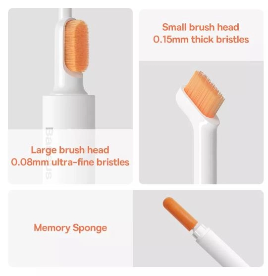 Cleaning Pen for Airpods Pro 3 2 1 - Dual Brush Heads Retractable Design