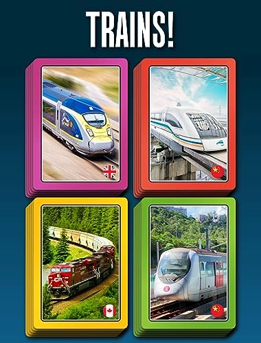 Trains - Card Game - 100 PICS 7 games in 1
