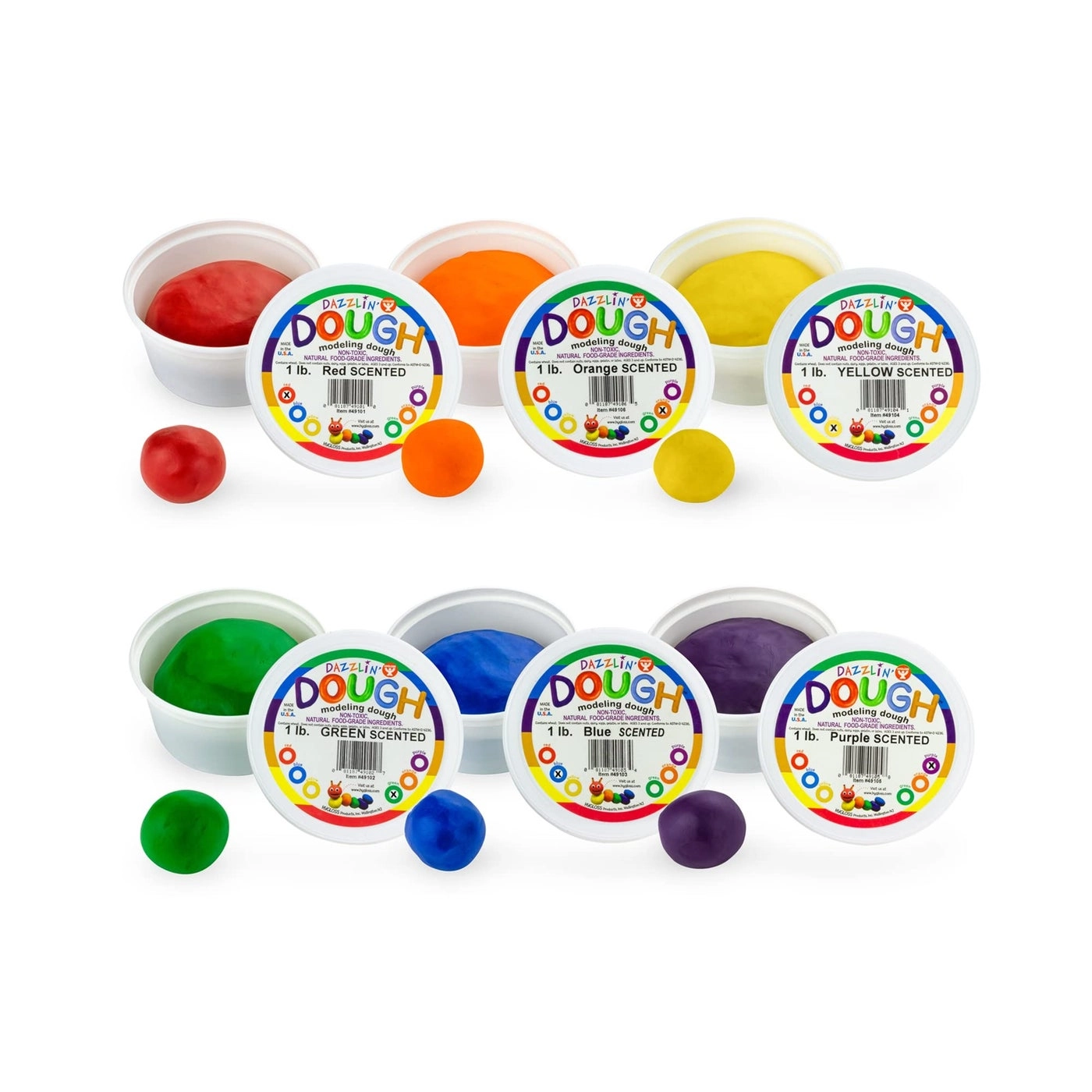 Hygloss Play Dough - 2.724 Kg 6 pcs.