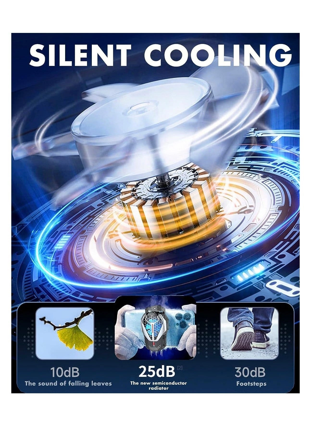 Phone Cooler - Black Type-C 5V