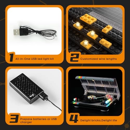 LED Light Kit for LEGO Retro Record-Player 40699 - Plastic 1