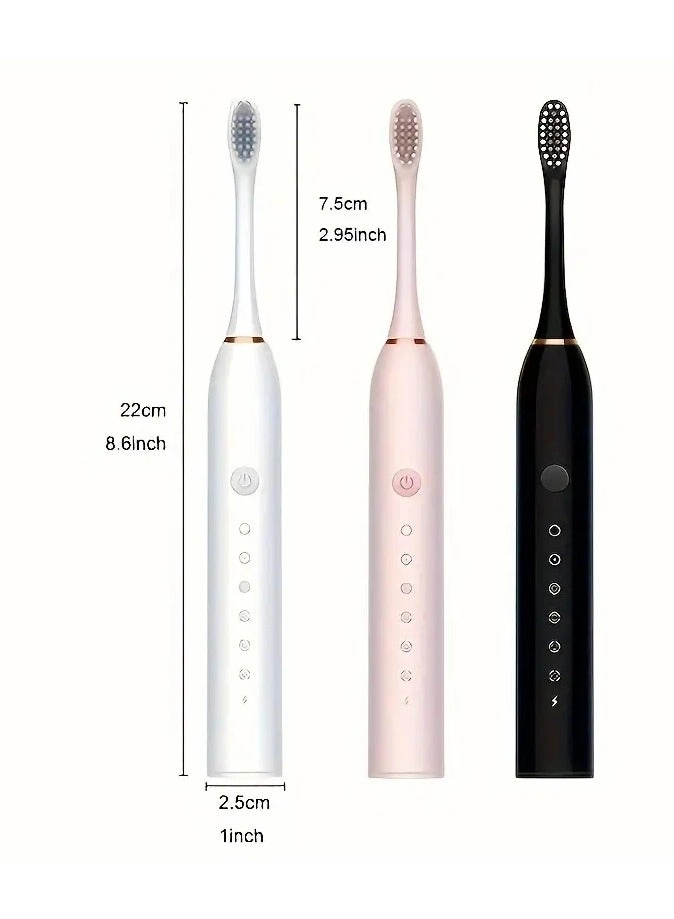 Sonic Electric Toothbrush - 4 Brush Heads 6 Modes