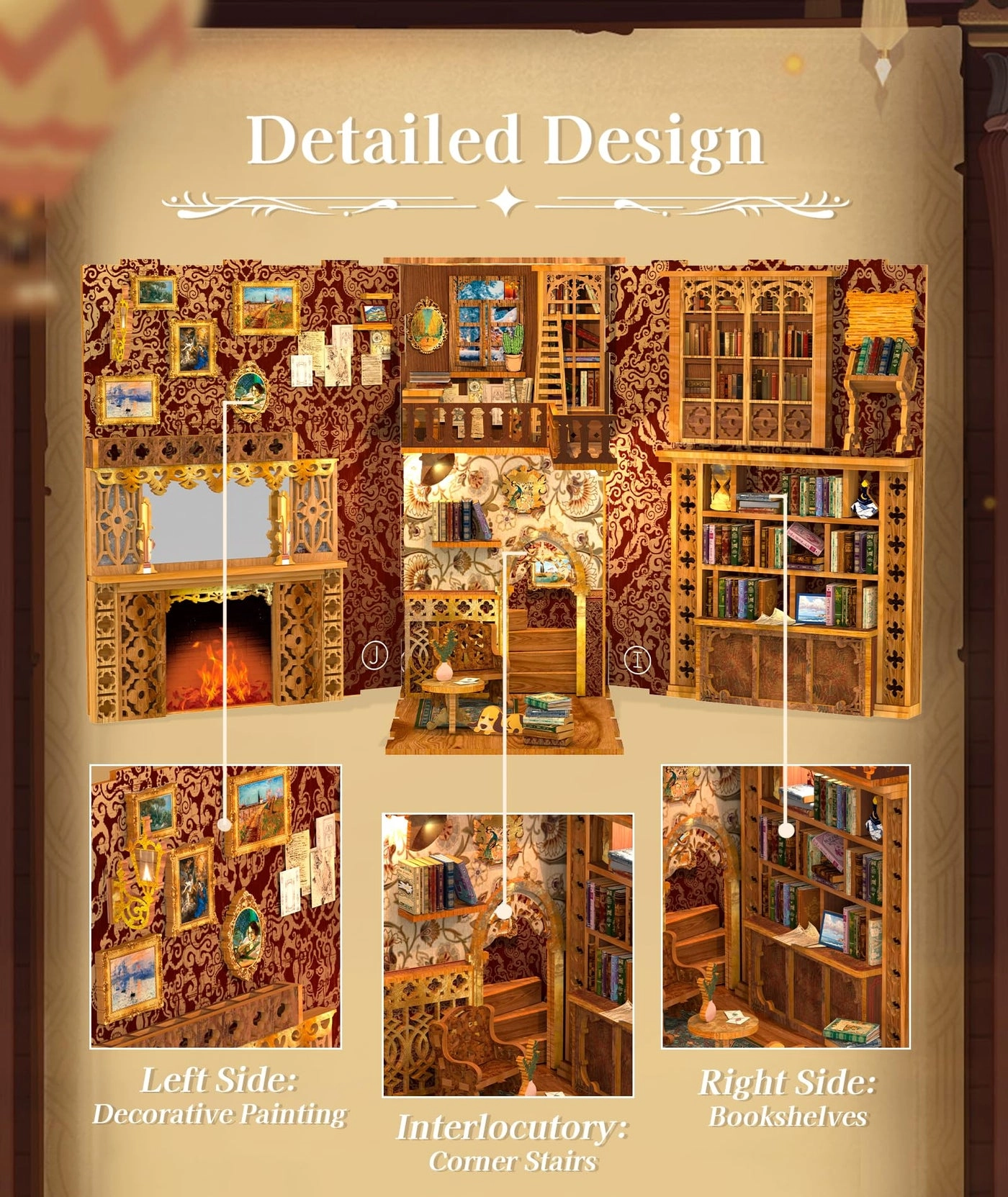 DIY Book Nook Kit - Library of Wisdom