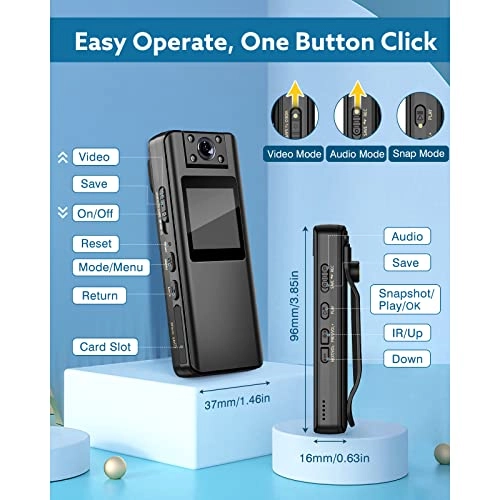 Night Vision Recorder - 32G/64G/128G 1080P 30fps