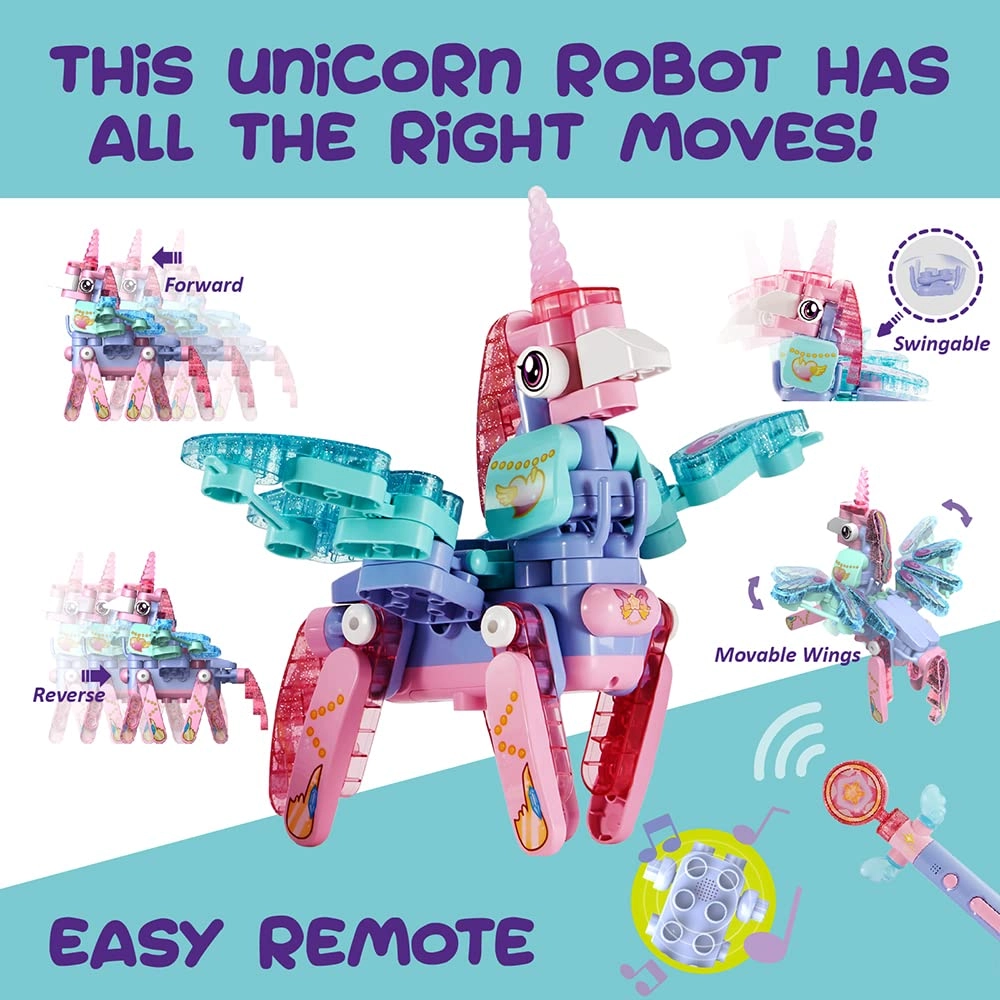 BOTZEES GO! Unicorn - 114 Piece Set Remote Control