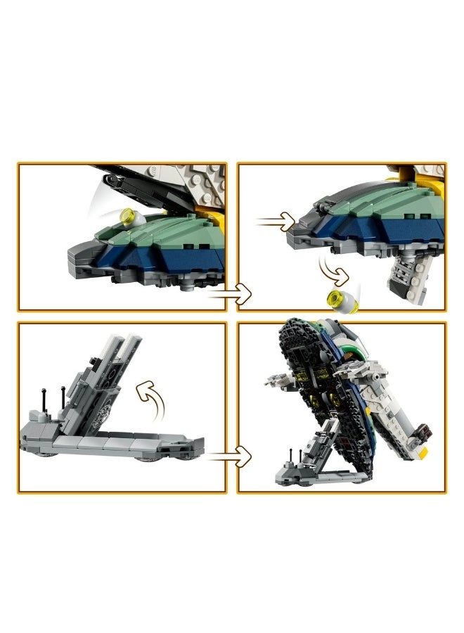 Star Wars LEGO Jango Fett's Starship - Play & Display 3 Minifigures