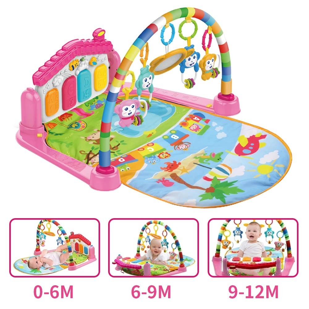 Baby Play Gym Piano Mat - Pink Newborn up to 12 months