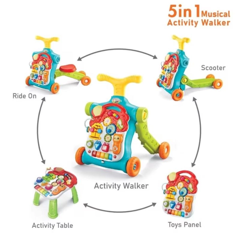 Eden 5 In 1 - Multifunctional Baby Walker 6 months
