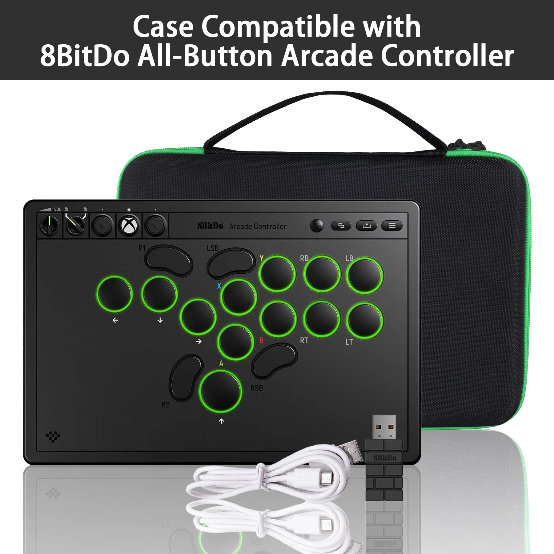 8BitDo All-Button Arcade Case - Switch & Windows
