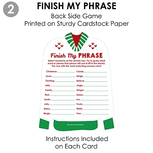 Ugly Sweater Activity Duo Games - 20 Count Holiday Party