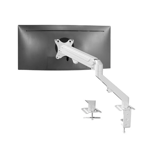 VIVO Articulating Single Pneumatic Spring Arm Desk Mount Stand - Single 17 to 27 inch 100x100mm