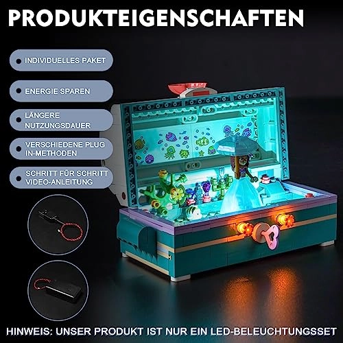 LED Lights Set for Lego 43229 Ariel's Treasure Chest - Disney Princess Lego