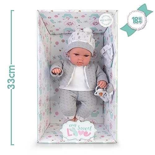 Elegance Baby Girl - 33 cm Grey Hard Body Ages 2+