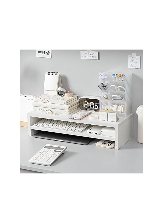 Monitor Stand Riser - White 50(L) x 20(W) x 7.7(H) cm