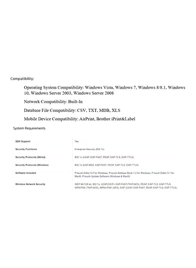 QL-820NWB - Thermal Transfer 62 millimeter