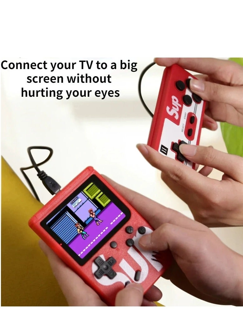 Handheld Game Console - 400 Built-in Games 3-Inch Color Screen Rechargeable Battery