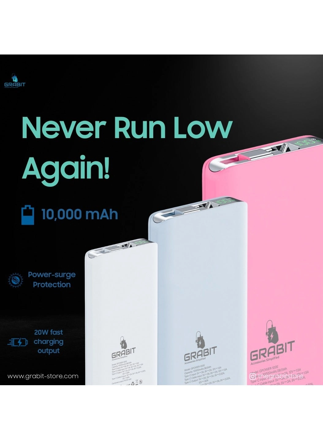 GPOWER-100E - 10,000mAh 22W