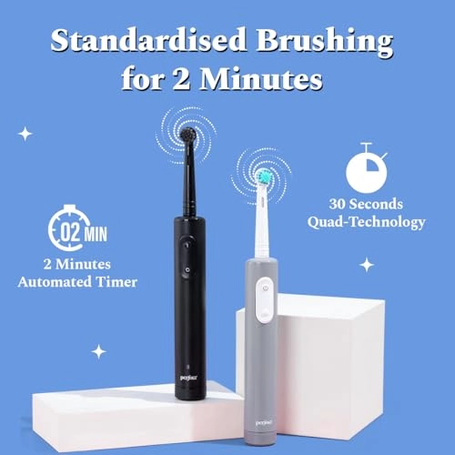 PRO Oscillating Electric Toothbrush - Rechargeable 8800 RPM + Brush Head - Pack of 2