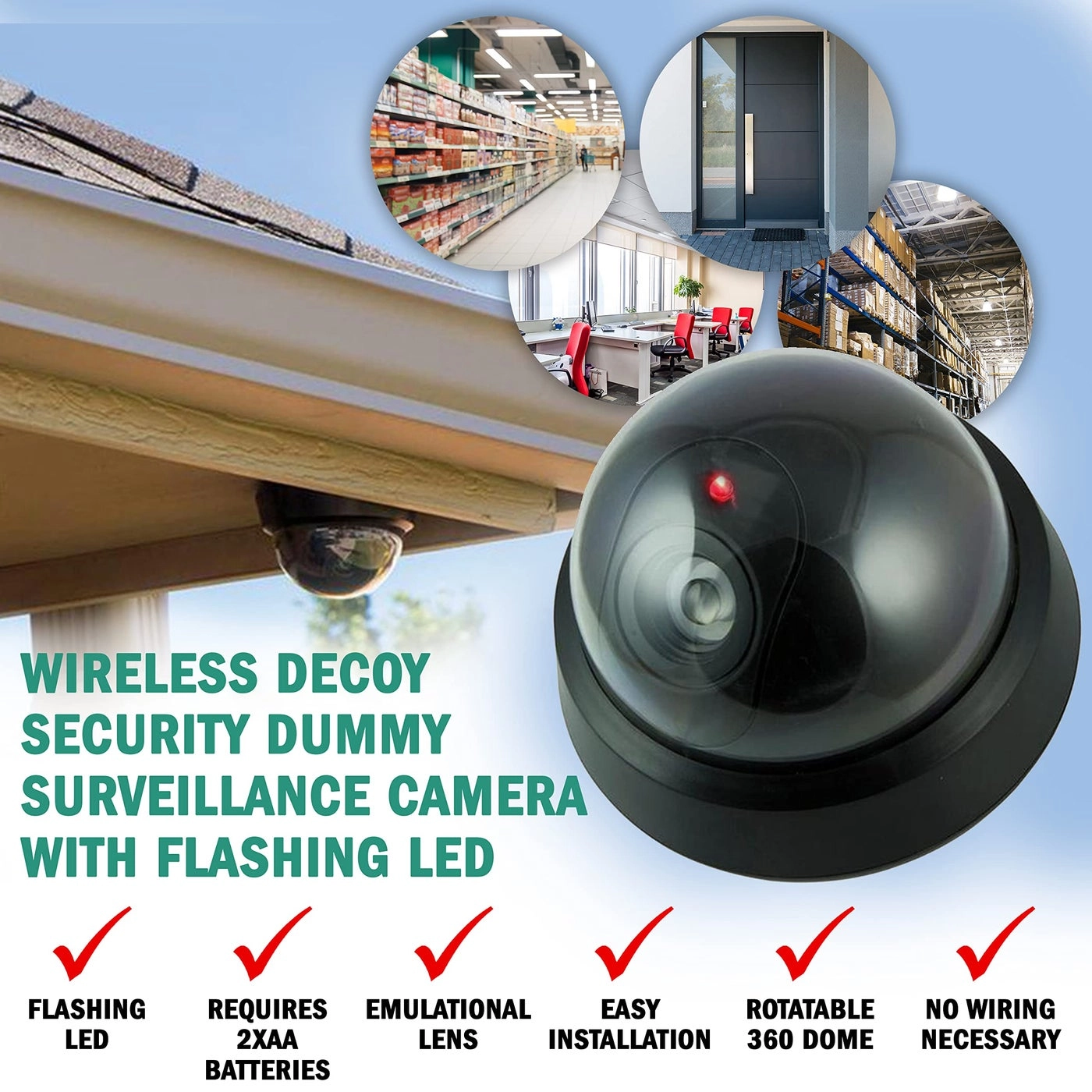 CCTV Dome Camera - Outdoor Indoor Pack