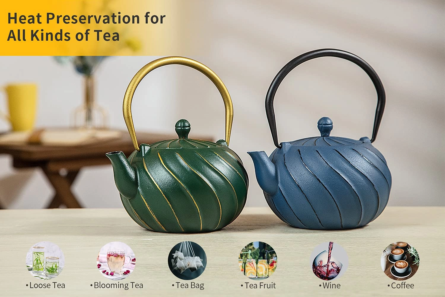 Cast Iron Teapot - 1200 Milliliters