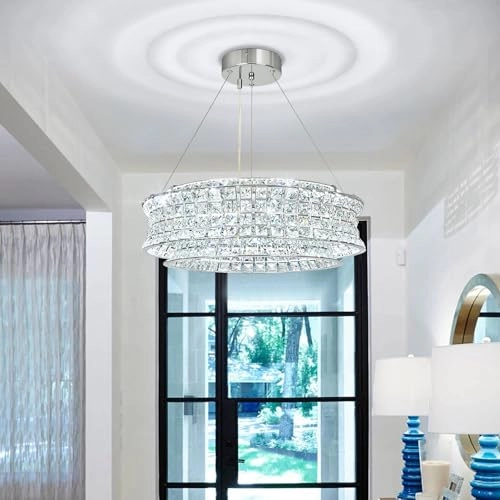 Modern Crystal Chandelier - 3000K 4000K 6000K 3-level dimming