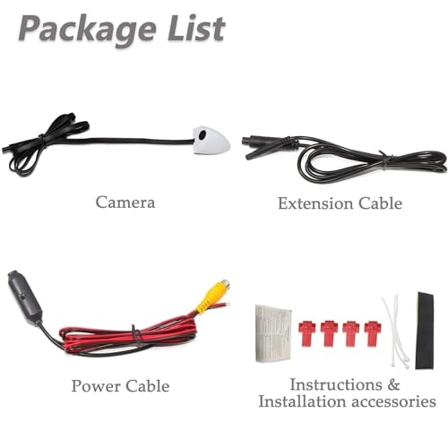 Car Door Blind Spot Side View Camera - Mini 4-pin video cable 480 TV line