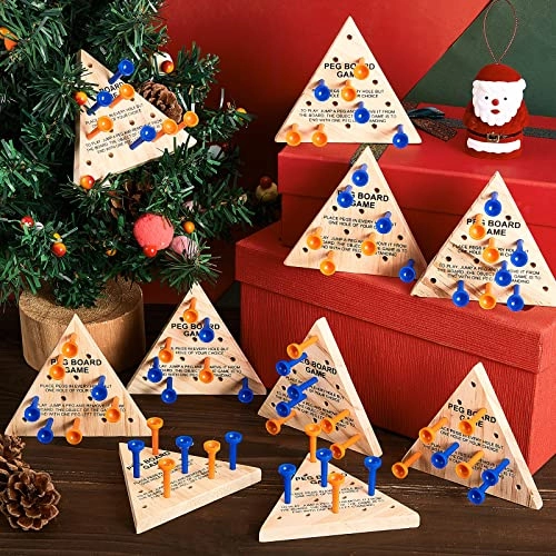 Wooden Triangle Peg Game - 24 Count Blue, Yellow