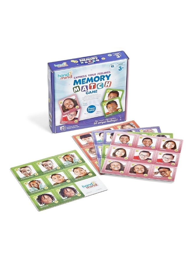 Express Your Feelings Memory Match Game - 5 - 12 years 80 pieces