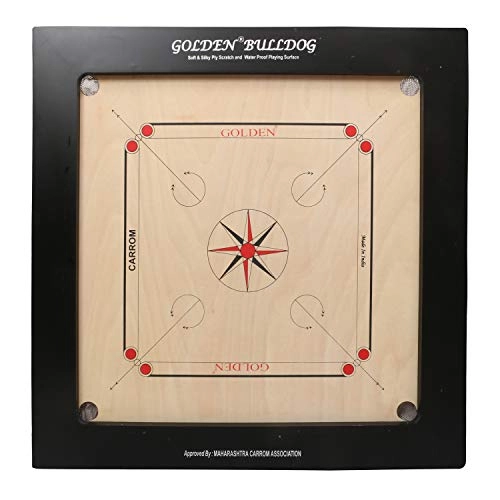 Golden Carrom Board - Full Size 24mm BullDog