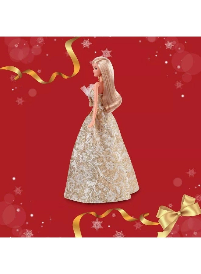 Barbie Signature Doll 2025 Holiday - Blonde Silver and Gold dress Ages 6+