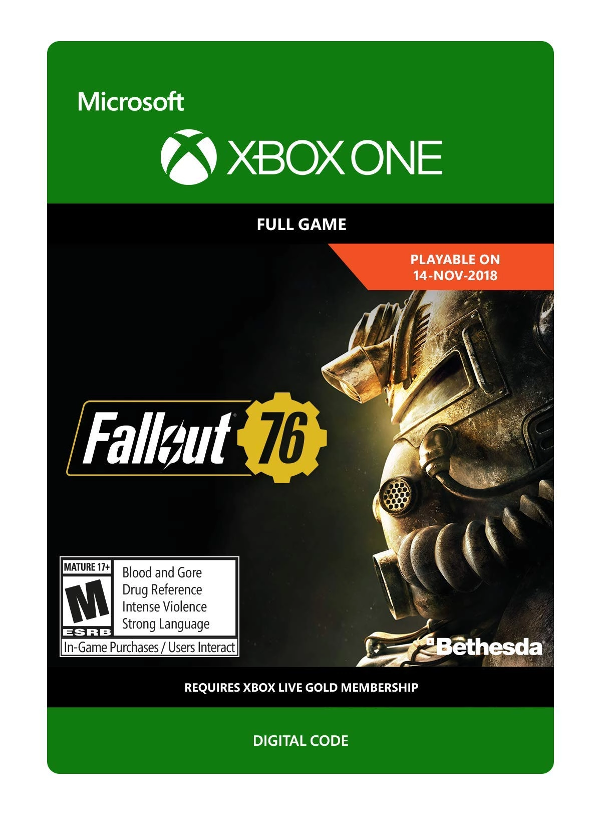 Bethesda Fallout 76 Digital Code - Xbox One