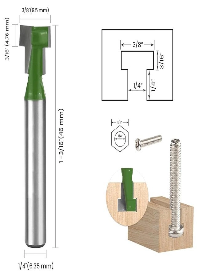 Router Bits - 5/16 & 3/8 & 1/2 inch 1/4" Shank 3Pcs