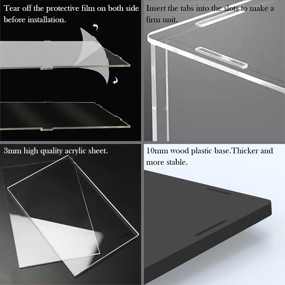 4 Tier Clear Acrylic Display Case - 1