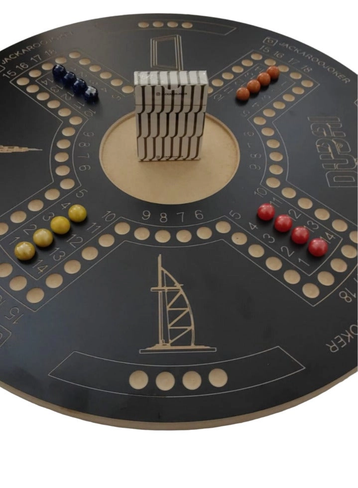 Dubai Style - Colorful Marble Portable Storage Bag (English & Arabic)