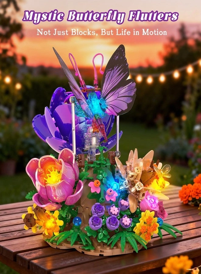 Butterfly Building Set - Light Botanical Flowers Collection