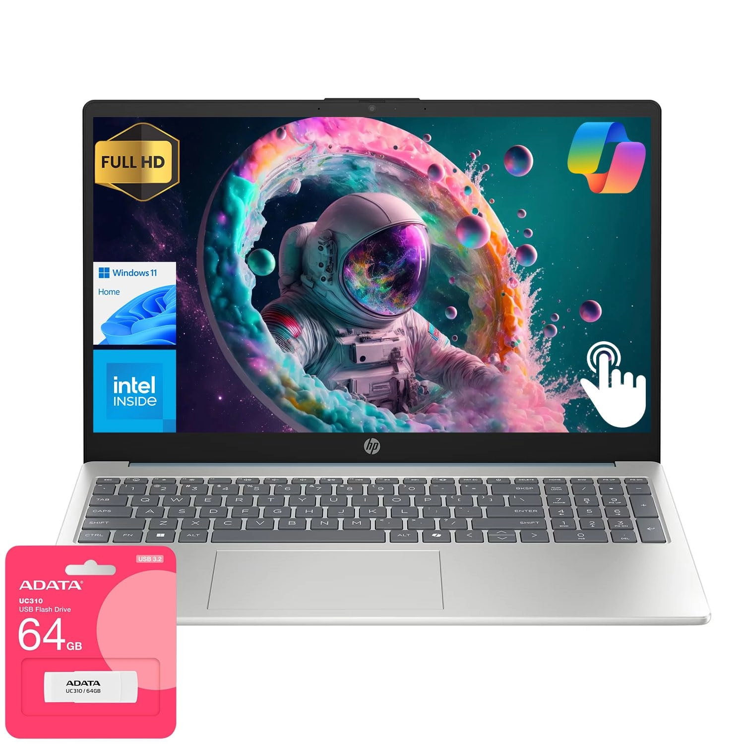 HP Essential 15 15-fd0130wm - 15.6'' Core i3-N305 16GB DDR4 512GB SSD + UC310 - 64GB
