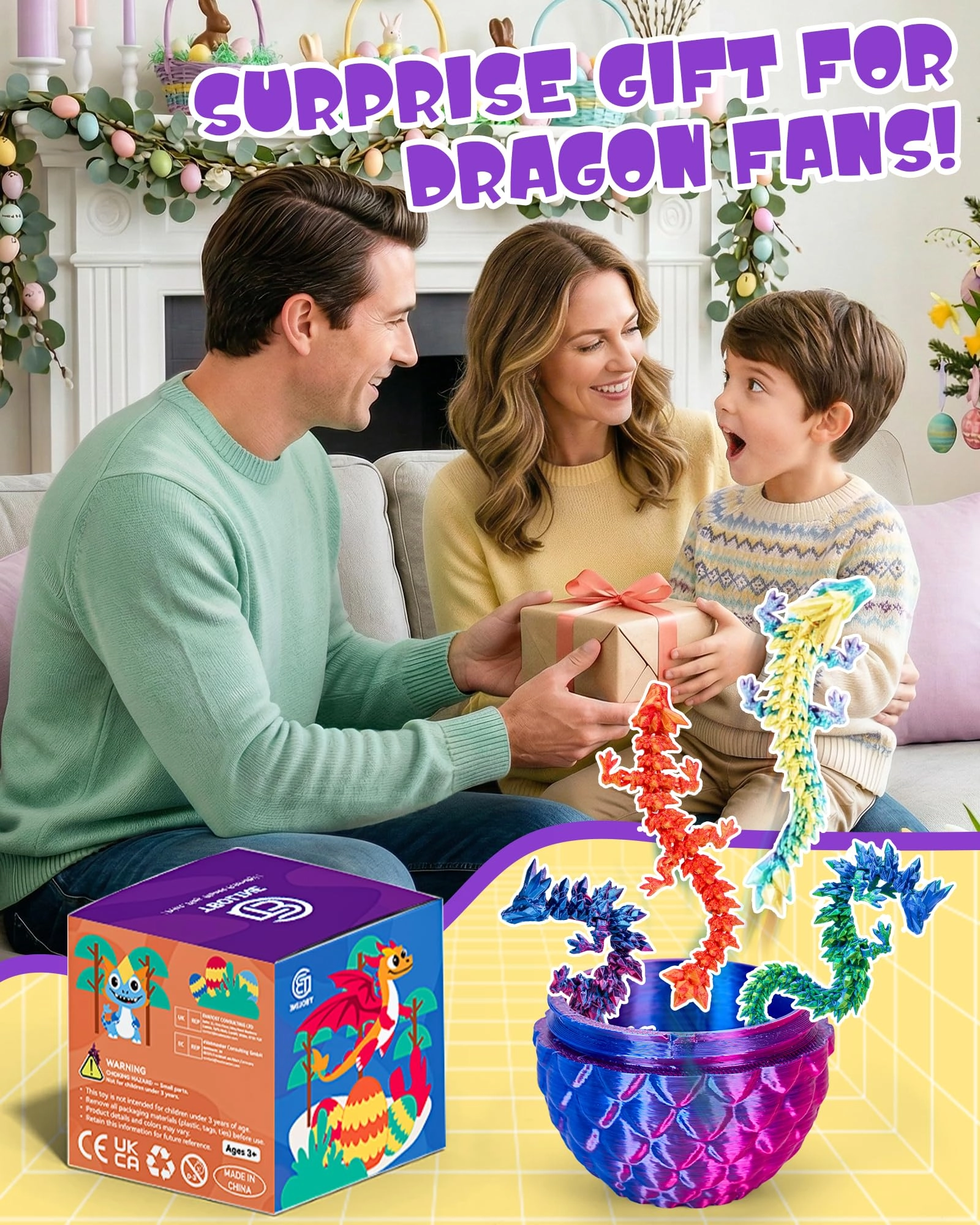 3D Printed Dragon - 4PCS Pack