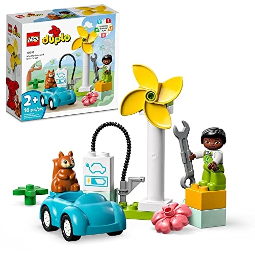Town Wind Turbine and Electric Car (10985)