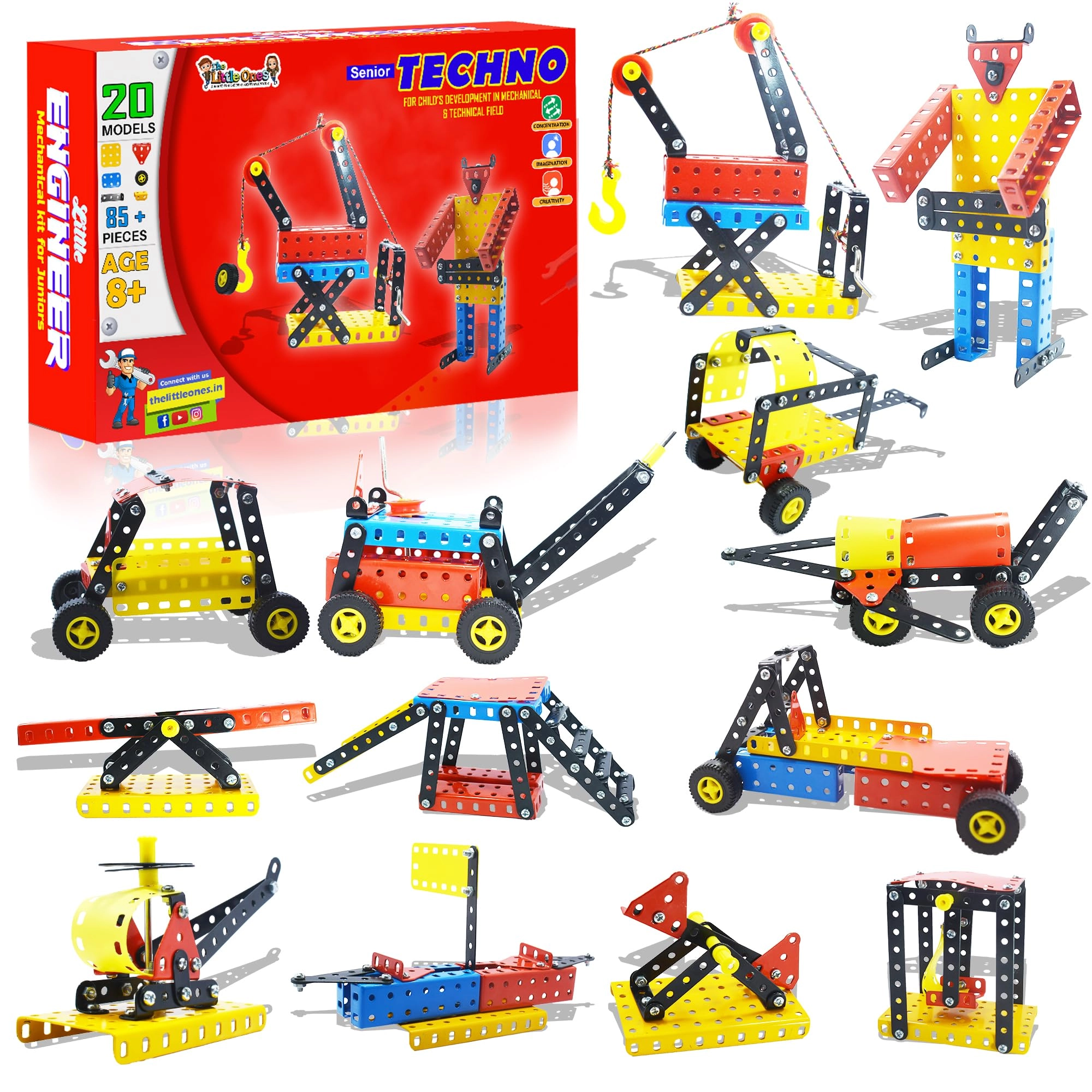 The Little Ones Senior Construction Set - 20+-in-1 85 pcs