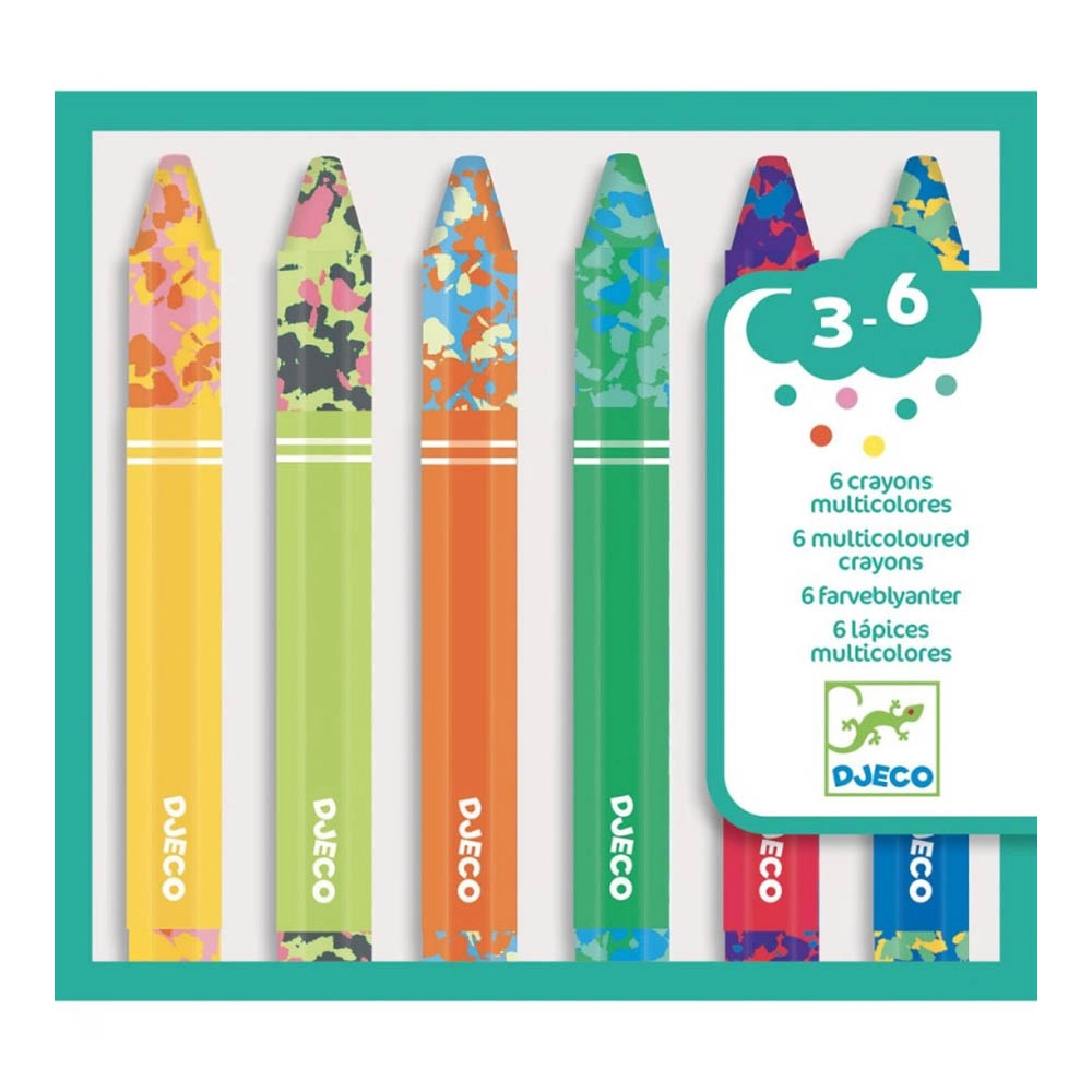 DJECO Flower Crayons - 6 Pcs